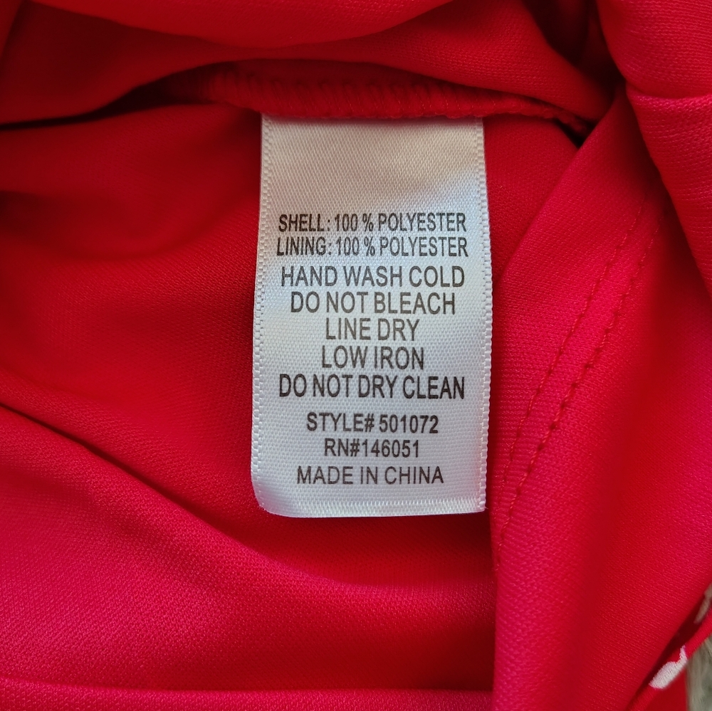 *NWOT* Monteau LA Women's Medium Red Ruffle Tiered Sleeveless Halter Midi Dress - Picture 13 of 13